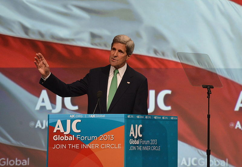 U.S. Secretary of State John Kerry speaking at the AJC