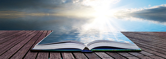 Prophecy concept book water