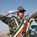 Iranian soldier and missile