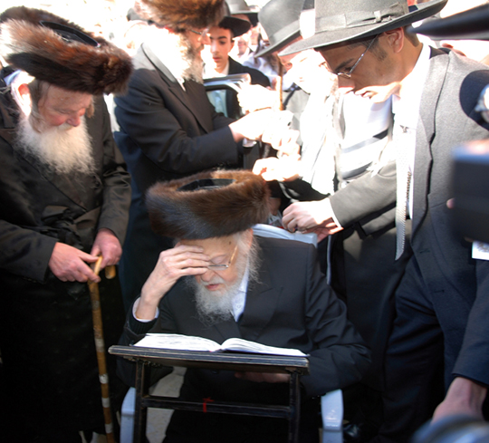 Orthodox Jewish men-Rabbi Eli Ashi-studying-Western (Wailing) Wall-Jerusalem