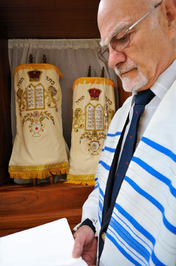 Rabbi-two Torah scrolls