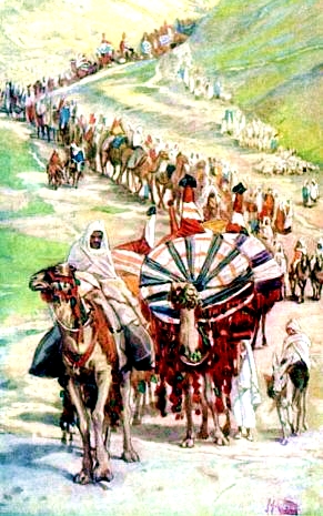 The Caravan of Abraham-James Tissot