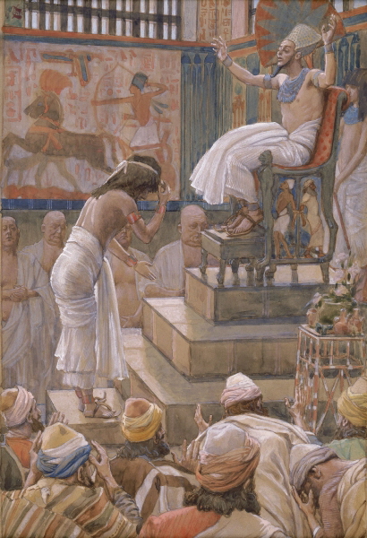 Joseph and His Brothers Welcomed by Pharaoh-James Tissot