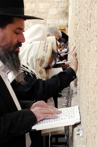 Jewish men-prayer-Western (Wailing) Wall-Jerusalem