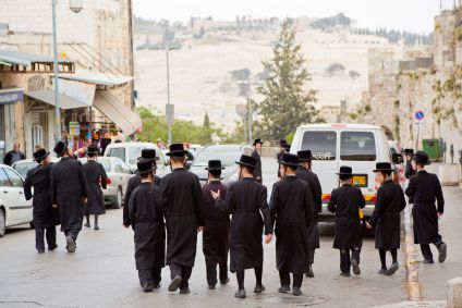 Chasidic Jews-Walking-Jerusalem