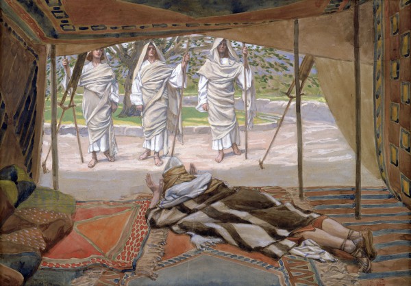 Abraham and the Three Angels-James Tissot