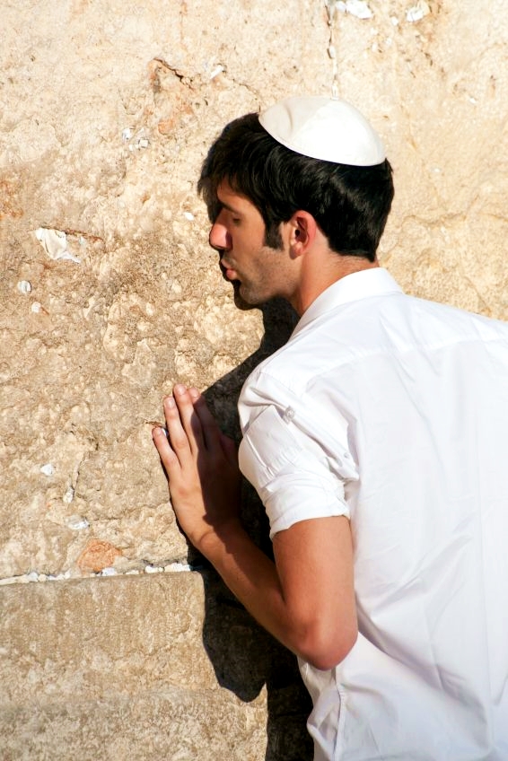 Kippah-Pray-Western (Wailing) Wall