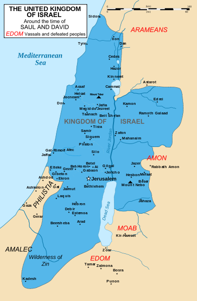 The United Kingdom of Israel map