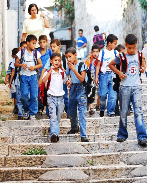 Israeli-Arab School-Schoolboys-Muslim Quarter-Old City of Jerusalem