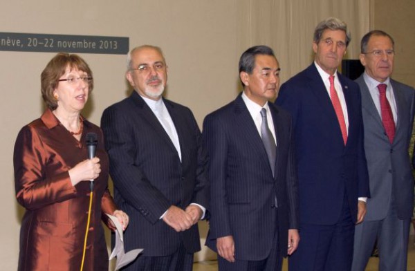 The P5+1 foreign ministers-US Secretary of State John Kerry-Iranian Foreign Minister Javad Zarif-European Union High Representative Catherine Ashton-United Nations Headquarters in Geneva