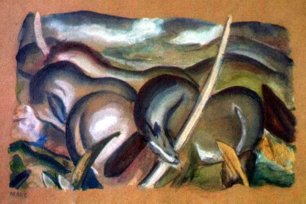 Franz Marc-Cornelius Gurlitt-Horses in Landscape