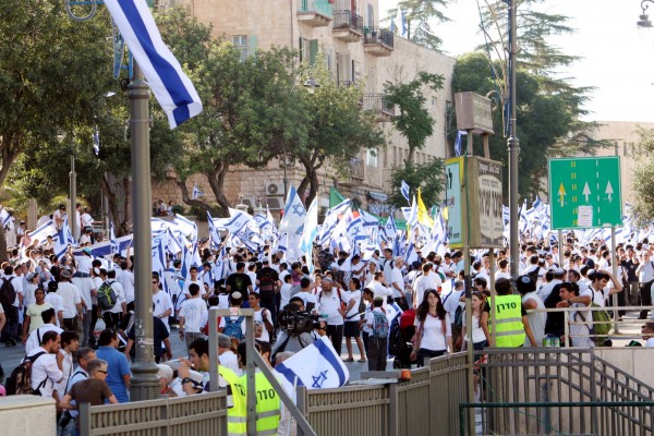 Jerusalem Day-Israeli flags