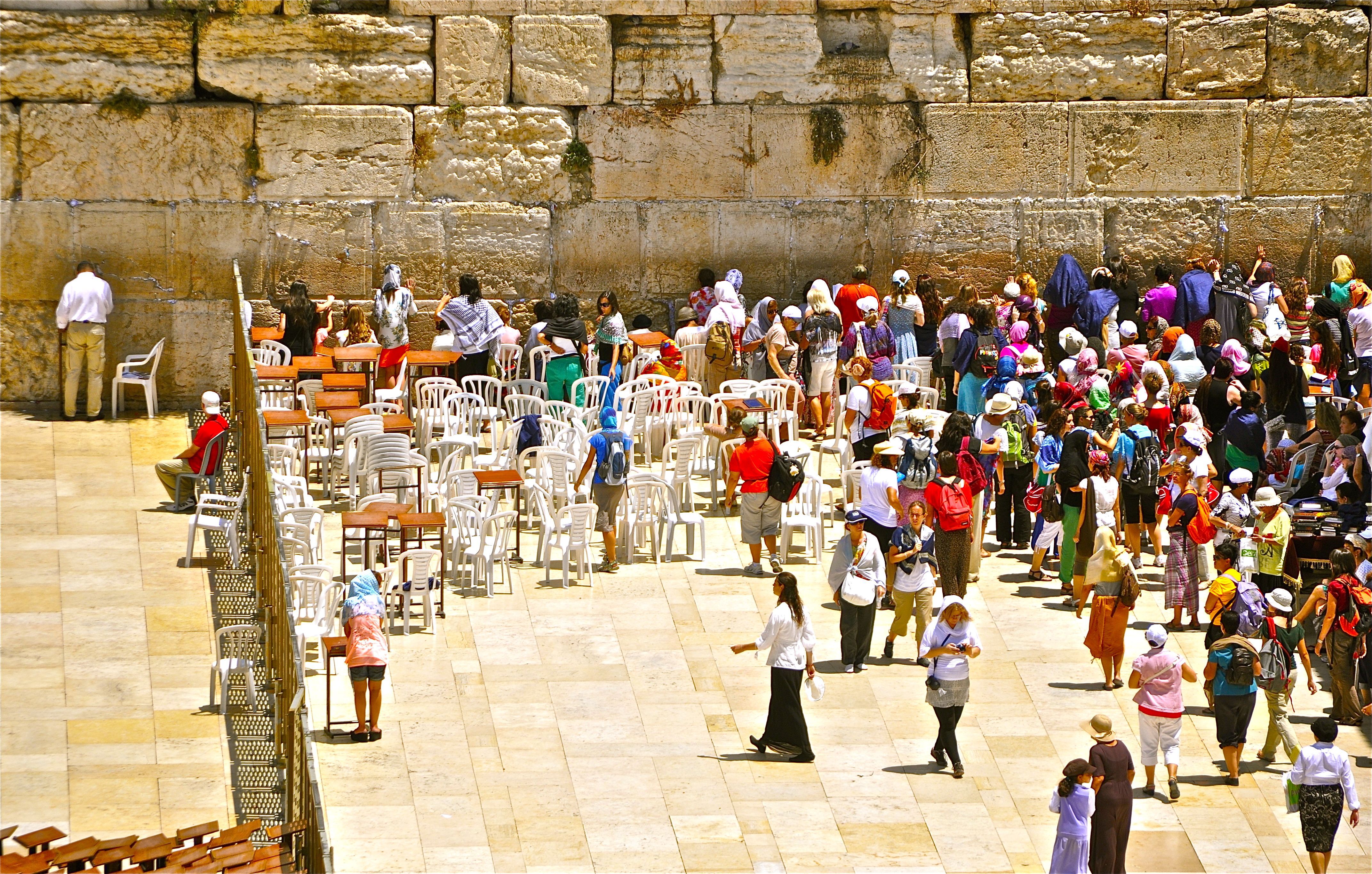 Women pray at the Western (Wailing) Wall in Jerusalem.