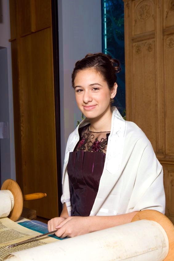 young woman-Torah scroll