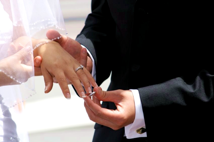 Jewish wedding-bands-bride-groom