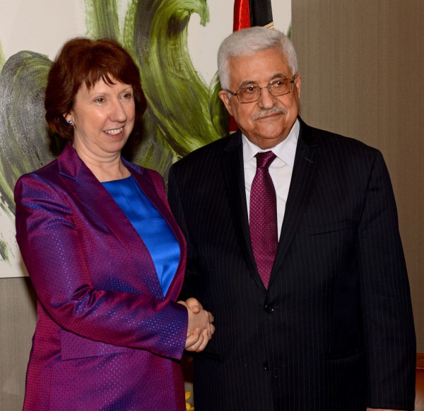 Mahmoud Abbas Catherine Ashton.