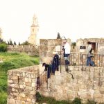 Jerusalem ramparts tourists walls