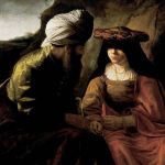 Judah and Tamar, by school of Rembrandt