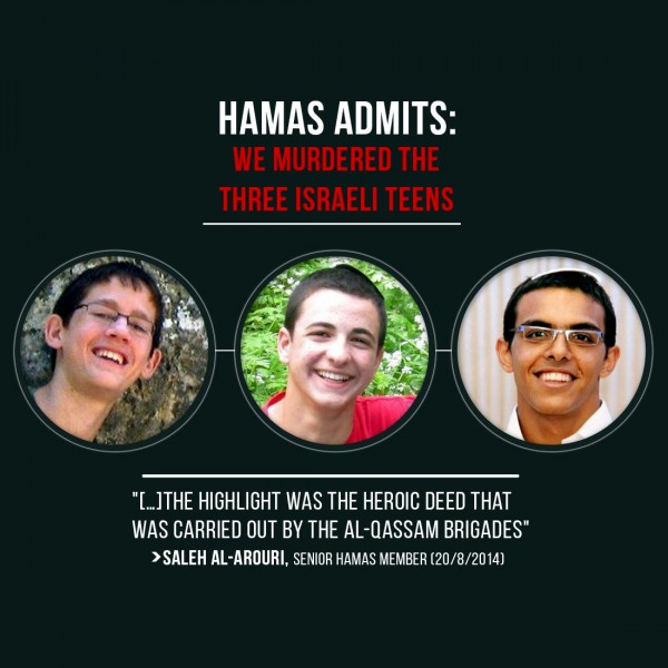 Hamas abduction murder Naftali Fraenkel Gilad Shaer Eyal Yifrah