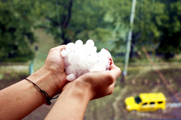 Hail stones Sofia Bulgario