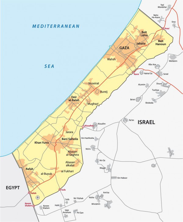 Gaza Strip-map