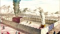 "Then the cloud covered the tent of meeting, and the glory of the LORD filled the Tabernacle." (Exodus 40:34) (Image from page 10 of the 1874 Jewish Tabernacle and Priesthood)