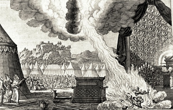 Nadab and Abihu Destroyed (Phillip Medhurst Bible Pictures)