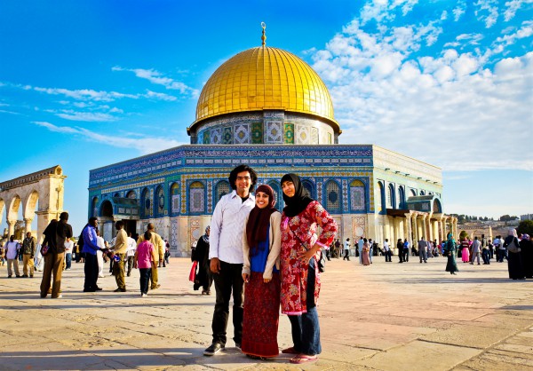 Muslim visitors-Dome of the Rock