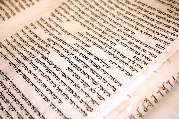 Open Torah scroll