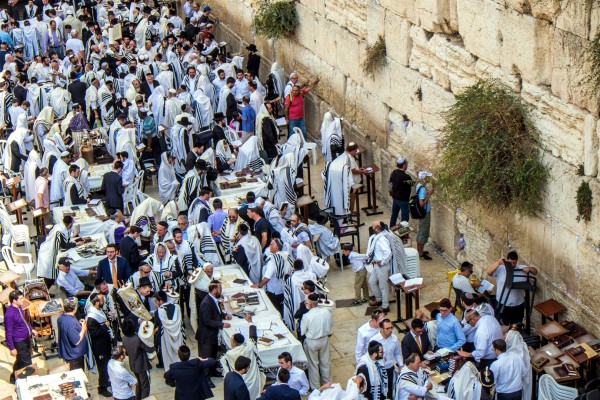 Jerusalem-prayer-men's section-Kotel-Wailing Wall