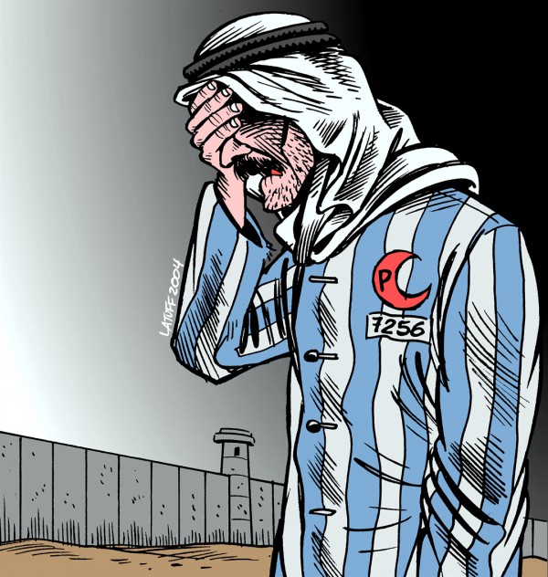 This Carlos Latuff image entitled "IsraHell's Concentration Camp" shared the second prize in the International Holocaust Cartoon Competition 2006