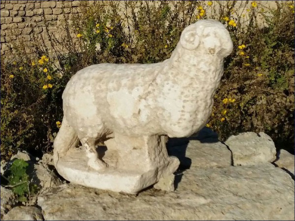 marble lamb statue-Israel-Caesaria