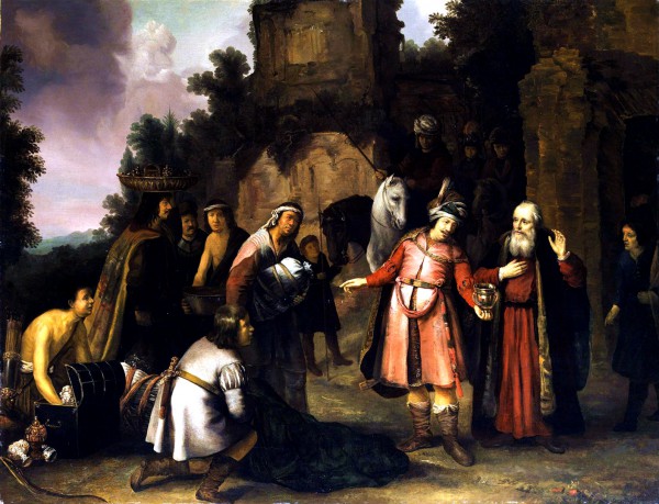 The Prophet Elisha Declines Naaman's Gift, by Abraham van Dijck