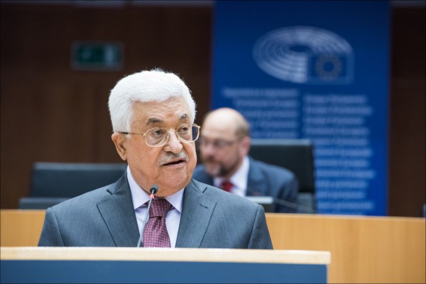 Abbas addresses the EU on June 23, 2016