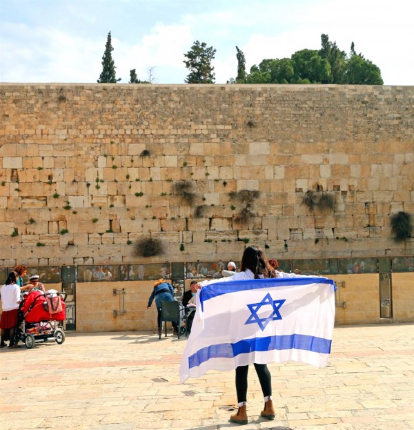 Jerusalem, Western Wall, Wailing Wall, Kotel, Israeli flag