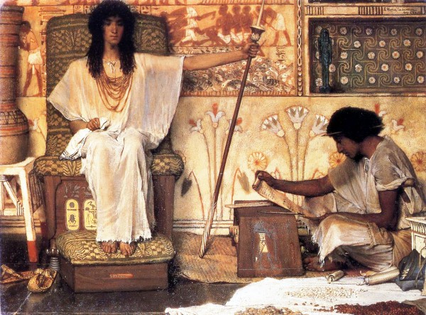 Joseph, Overseer of Pharaoh's Granaries (1874, enhanced), by Lawrence Alma-Tadema