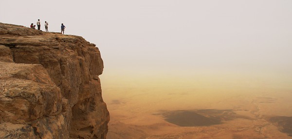 Cliff over Ramon Crater in Negev