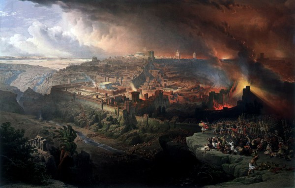 Siege and Destruction of Jerusalem by the Romans (1850), by David Roberts