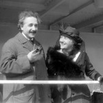 Albert Einsten and his wife Elsa