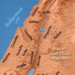 Map of Israel's early inhabitants, including the Canaanites and their descendants.