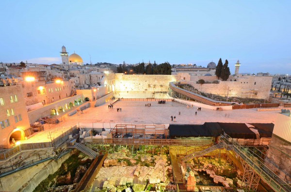 View of the excavation 100 meters from Temple Mount