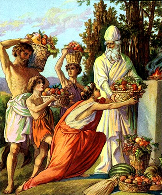 Vegetables were also tithed and brought to the Temple as a thank offering unto the Lord (Deuteronomy 26:1–11).