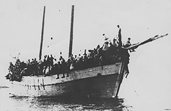 This ship left the port of Tulcea in Romania on March 22, 1939 with about 700 illegal immigrants aboard and landed at an unknown beach in Israel.  A British police ship arrived, and one man was shot and killed. (The Clandestine Immigration and Navy Museum, from PikiWiki)