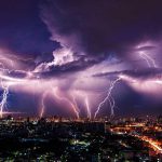 lightning, city